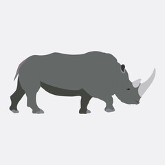 A beautiful rhinoceros vector art work. 