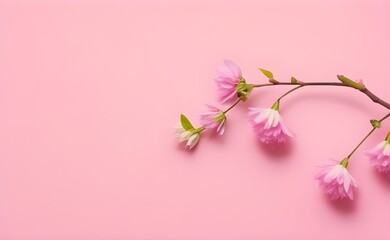 Fototapeta na wymiar pink cherry blossom background, generative AI