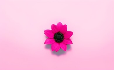 pink flower on pink background, generative AI
