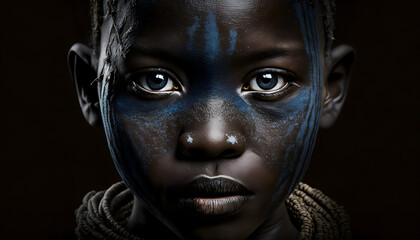 African Tribal Face Painting