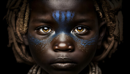 African Tribal Face Painting