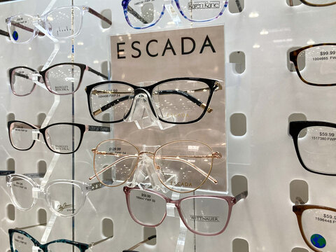 Escada Eyewear Display Close-up and Trademark Logo