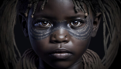 African Tribal Face Painting