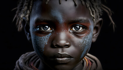 African Tribal Face Painting