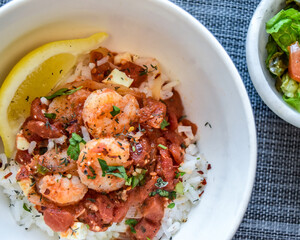 Spicy Shrimp Creole with White Rice