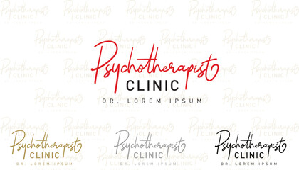 psychotherapist clinic logotype and signature