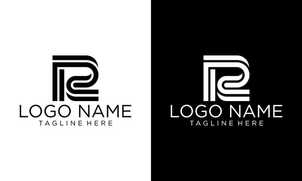 initial symbol R line art minimalist modern logo
