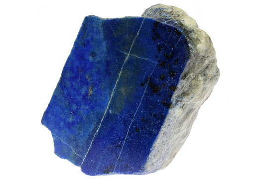 lapis lazuli from Afghanistan isolated on white background