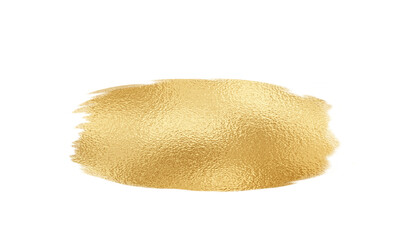 Gold paint brush stroke