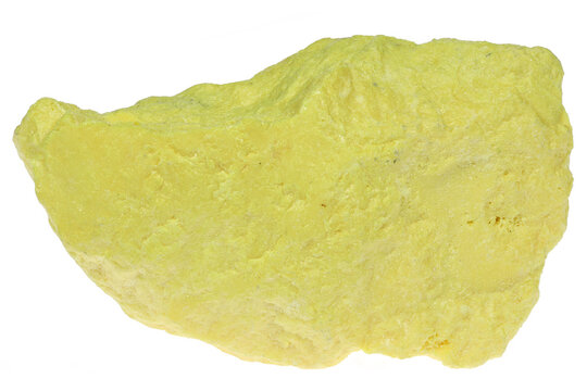 sulfur from Mexico isolated on white background