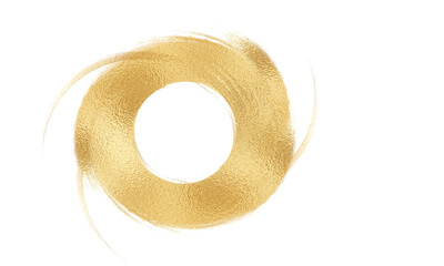 Gold paint brush stroke