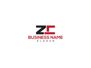 Letters ZC Linked Logo, ZC z c Vector Letter Logo