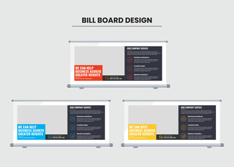 Billboard, creative design for outdoor advertising, outdoor banner for advertising goods and services