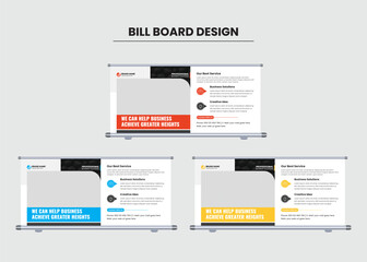 Billboard, creative design for outdoor advertising, outdoor banner for advertising goods and services