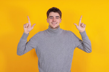 young man isolated on background