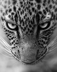 Fototapeta na wymiar close up portrait of a leopard