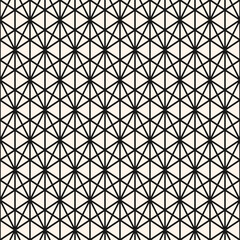 Diamond grid vector seamless pattern. Abstract geometric monochrome texture with thin diagonal cross lines, diamonds, rhombuses, triangles, mesh, lattice, grill. Simple background. Repeat geo design
