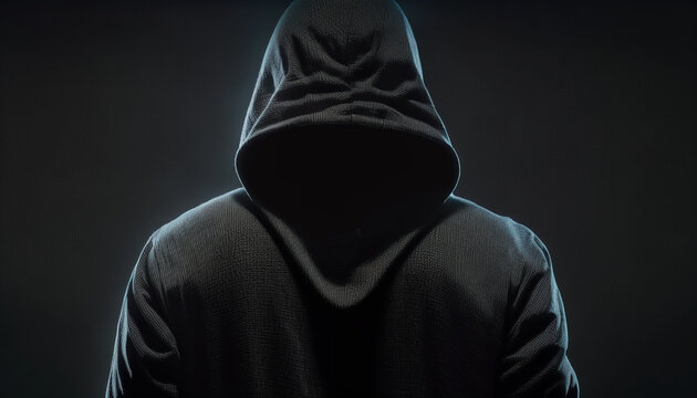 hooded man, hacker, generative ai