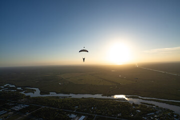 Sunset Skydiving Parachute