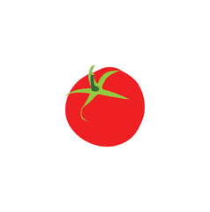  A beautiful  red tomato isolated on white background illustration vectorartwork
