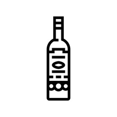 absinthe glass bottle line icon vector illustration