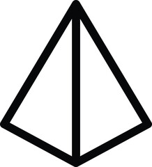 prism icon . geometric figures, triangular pyramid icon vector illustration