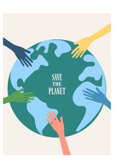 Ecology. World earth day concept banner.