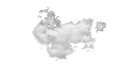 Soft white fluffy clouds shape floating special effect 3d rendering png file