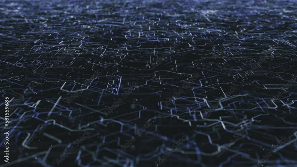 Poster abstract digital data hitech background/ 4k animation of an abstract high technology wallpaper backg