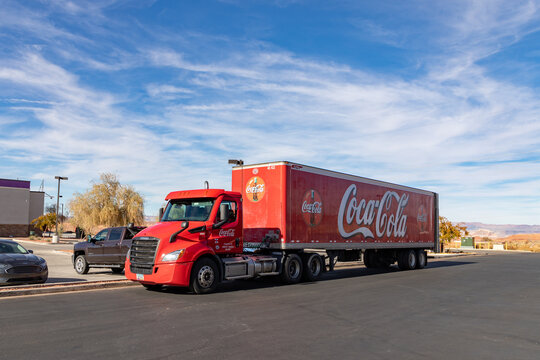 Arizona, United States - November 21, 2022: A picture of a Coca-Cola truck.