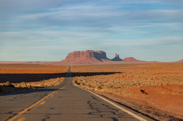 Fototapeta na wymiar Arizona U.S. Route 163 and Monument Valley Landscape