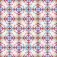 Seamless pattern of colourful, red, pin, purple and turquoise textile fabric background wallpaper