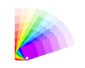 Abstract color palette. RGB concept. Color palette, warm and cool colors, spectrum. Flat design. Vector illustration.