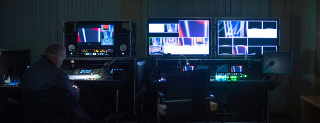 TV . Control area for director and technical team.
