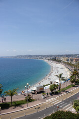 Fototapeta na wymiar aerial view of beach Nica, France