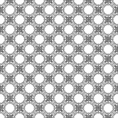 Black and white seamless pattern texture. Greyscale ornamental graphic design. Mosaic ornaments. Pattern template. Vector illustration. EPS10.