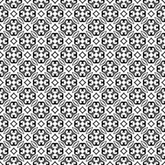 Black and white seamless pattern texture. Greyscale ornamental graphic design. Mosaic ornaments. Pattern template. Vector illustration. EPS10.
