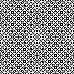 Black and white seamless pattern texture. Greyscale ornamental graphic design. Mosaic ornaments. Pattern template. Vector illustration. EPS10.