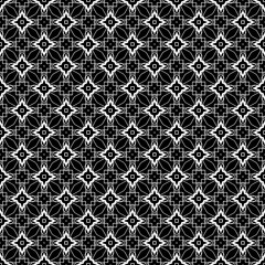 Black and white seamless pattern texture. Greyscale ornamental graphic design. Mosaic ornaments. Pattern template. Vector illustration. EPS10.