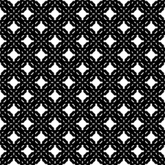Black and white seamless pattern texture. Greyscale ornamental graphic design. Mosaic ornaments. Pattern template. Vector illustration. EPS10.