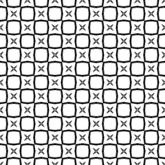 Black and white seamless pattern texture. Greyscale ornamental graphic design. Mosaic ornaments. Pattern template. Vector illustration. EPS10.
