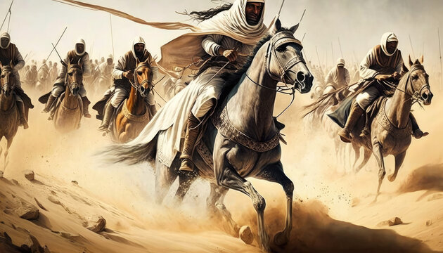 Illustration of the battle of badr