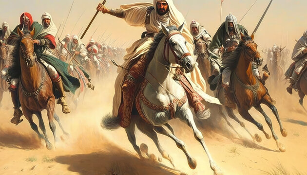 Illustration of the battle of badr