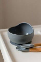 children's tableware made of food grade silicone close-up
