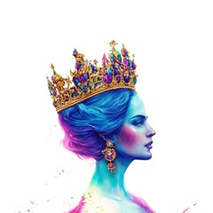 portrait of a queen in a crown ai generative
