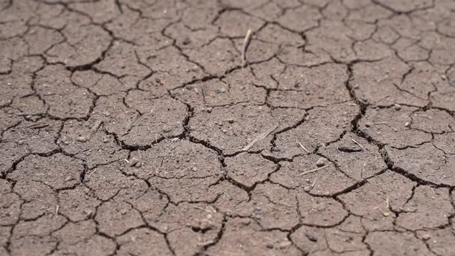 Drought. Dry ground during heat background. Climate change, environment concept.