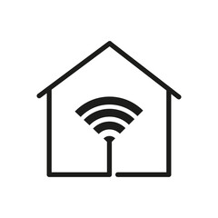 House wifi icon. Business concept. Vector illustration.
