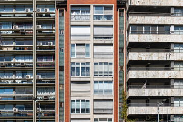 Fototapeta na wymiar Apartment building facades