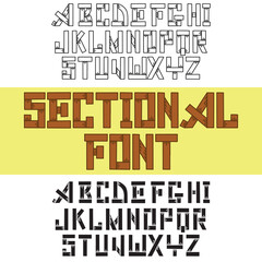 Modern font design, alphabet letters vector illustration.