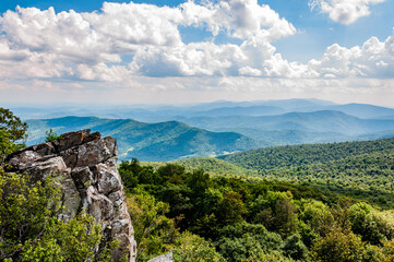 Fototapeta na wymiar The View from the Summit on an August Afternoon, Virginia USA, Virginia